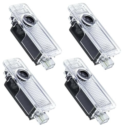 4 Stück Autotür Logo Projektor, LED Auto Türprojektoren logo, Türbeleuchtung logo Kompatibel Mit 1 2 3 4 5 6 7 Series, X1 X2 X3 X4 X6 M GT Series, Unterbodenbeleuchtung Türlicht Logo Zubehör