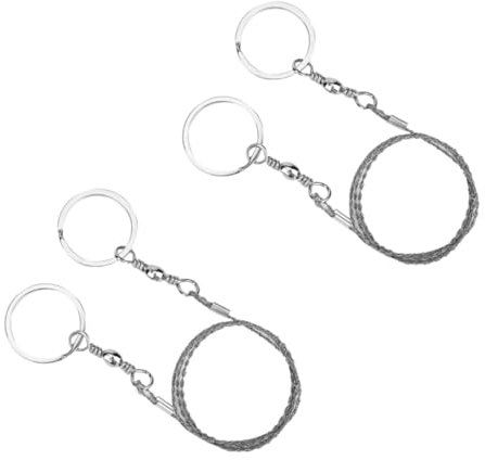 2-teiliges Drahtsägen-Überlebens-Set, Edelstahl-Taschenkettensäge, Notfall-Camping-Kettensägen-Seil-Set zum Fällen von Bäumen und Holz