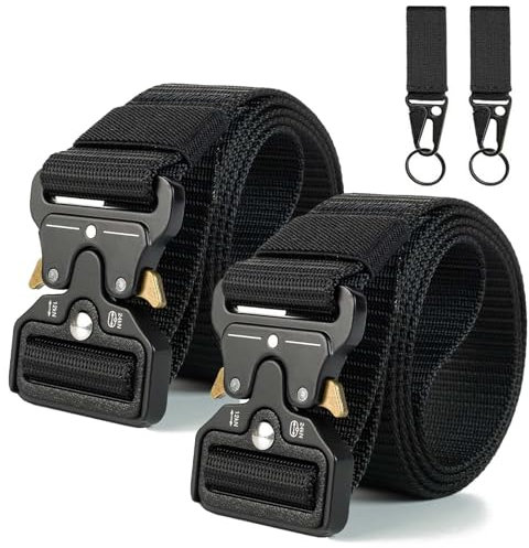 MOAZIFI 2er Taktischer Gürtel, Gürtel Herren, Arbeitsgürtel Herren, Tactical Belt, Gürtel Herren Arbeitsgürtel, Gürtel, Arbeitsgürtel, Herren-Gürtel, Taktischer Gürtel Herren, Gürtel Arbeitshose