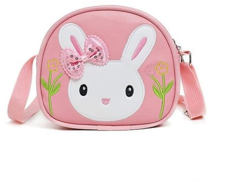 XIABYAYU Handtasche Mädchen, Mädchen Umhängetasche, Handtasche Kinder, Kleine Umhängetasche, Rosa Tasche Mädchen, Kaninchen Tasche für Geburtstag Ostern
