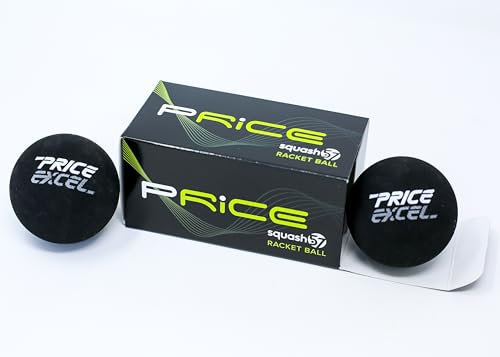 Price's Excel Black Squash 57 / Racketballbälle (6 x 2 Boxen (insgesamt 12 Bälle)