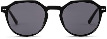Kapten & Son Sonnenbrille Manila All Black | Sonnenbrille Damen & Herren Schwarz mit Sonnen- und UV-Schutz | Stylische, runde Gläserfrom | Unisex Sunglasses