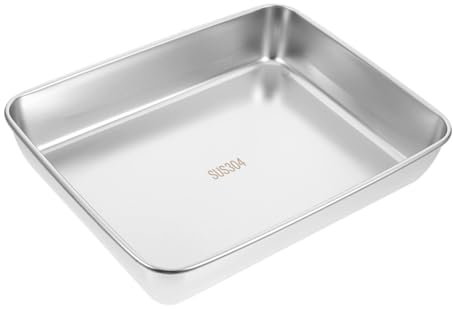 OUNONA Inoxidable Hornear Pan y Pasteles de Repostería Multifuncionales Antiadherente Limpiar