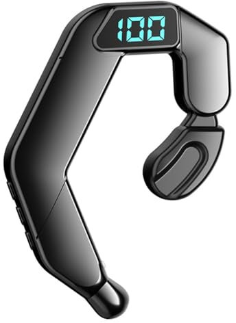 Fuhjythy New V19 Bluetooth Headset Bone Conduction Ear Hanging Type Non-In-Ear Digital Display Business Sports Open Type 1 Piece