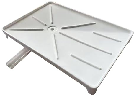 Universal Auffangwanne für Küchenspüle, Kunststoffwanne rutschfeste Basis, Ablaufrinne, Ölauffangwanne Auffangwanne Flach(White)