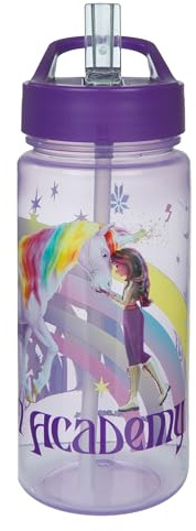 Undercover Scooli AERO Einhorn Unicorn Trinkflasche, BPA-Frei, 500ml, Lila mit Ausklappbarem Trinkstutzen, cademy Design, 19 x 9 cm