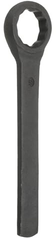 HARFINGTON Einkopf-Ringschlüssel, 55 mm, 45#, Stahl, Sprühen, gerader Griff, Kastenendschlüssel, Einzelkopf, metrischer Schraubenschlüssel, Handwerkzeug für Autoreparatur, Wartung, mechanisch, Schwarz