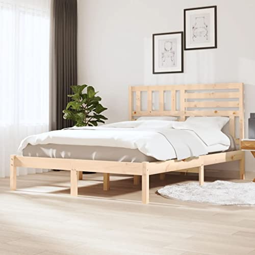 Mimdixy Bettgestell Voll Schrankbett,Massivholzbett Kiefer 140x190 cm
