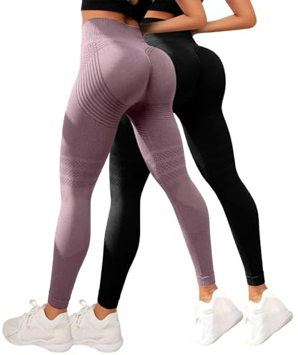 Lot de 2 Leggings 3D Anti Cellulite, Legging Anti-Cellulite à Compression - Minceur Taille Haute sans Couture Yoga Fitness Pantalon Sport