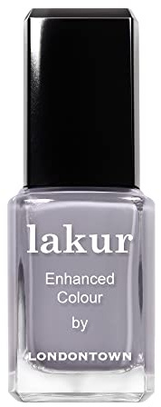 LONDONTOWN lakur Nail Polish, White & Black Shades, Silver Birch