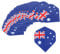 MagiDeal 20 Pieces Extra Strong Standard Flights s Accessory - 4 Kinds Available - Flag Design - Australia
