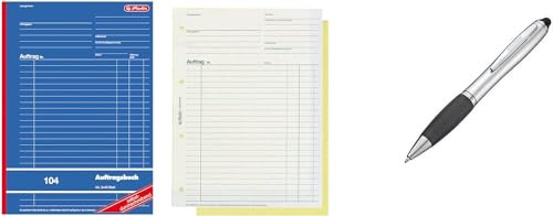 Auftragsbuch 104 / A4 / 2x 40 Blatt / selbstdurchschreibend + Touchpen Kugelschreiber