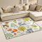 Use7 Teppich, Motiv: Sommerwald, Baum, Fuchs, Bär, Kaninchen, Ananas, rutschfeste Fußmatte, Fußmatte, Wohnzimmer, Schlafzimmer, 100 x 150 cm