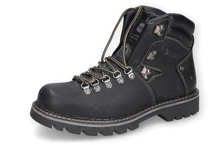 Dockers by Gerli Herren Combat Boots, Männer Stiefeletten,wasserabweisend,schnürstiefel,Stiefel,Bootee,Booties,schwarz,40 EU