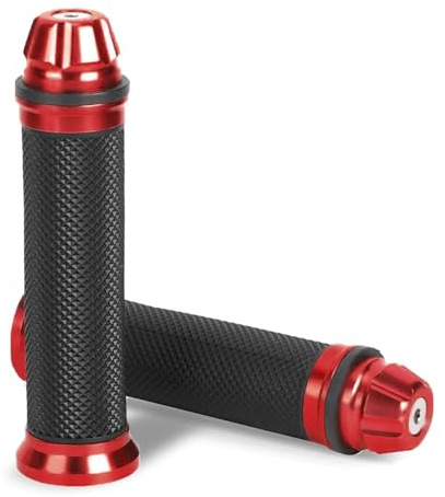 1 par de Puños para Moto Universal, Empuñaduras Antideslizante para 7/8 Manillar de Moto