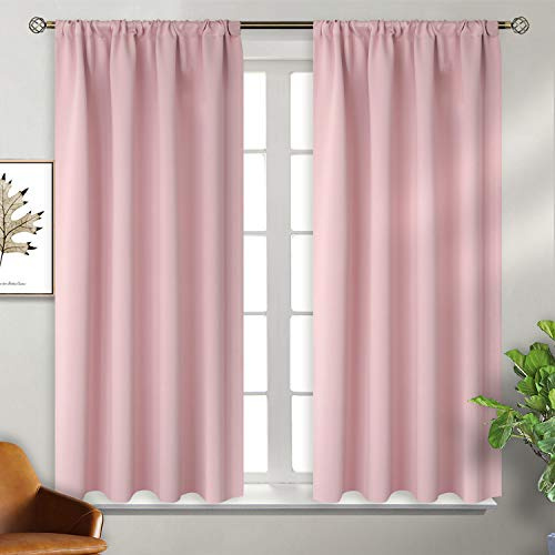 BGment - Tenda oscurante con 2 pannelli, rosa, 42W x 45L