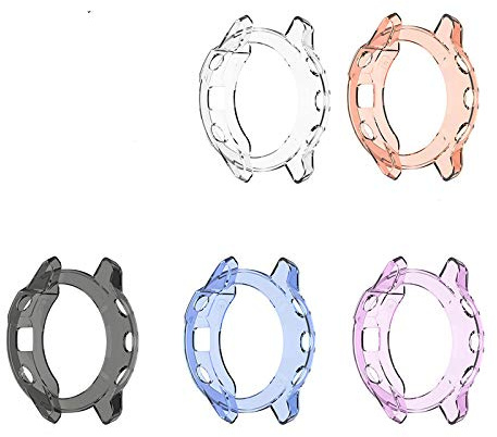 X-Best 5 Stück Schutzhülle für Garmin Fenix 6, Ersatz-Schutzhülle aus TPU-Silikon, stoßfest, bruchsicher, für Garmin Fenix 6/6 Pro