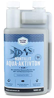 Nutramare Montillit Aqua-Aktivton 1L | 100% natürlicher Aquarium-Wasserklärer für kristallklares Aquarium-Wasser