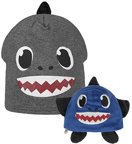 Hutshopping Sharkie The Shark Kindermütze Kinderbeanie Wintermütze Kuscheltier (One Size - dunkelgrau)