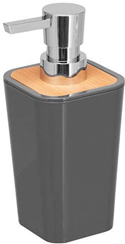 bremermann Seifenspender Calvi aus Bambus und Kunststoff // Füllmenge 320 ml (grau)