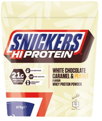 Snickers White Protein Powder (875g) White Chocolate, Caramel & Peanut Flavour - Eiweiße - Molkenprotein-Konzentrat