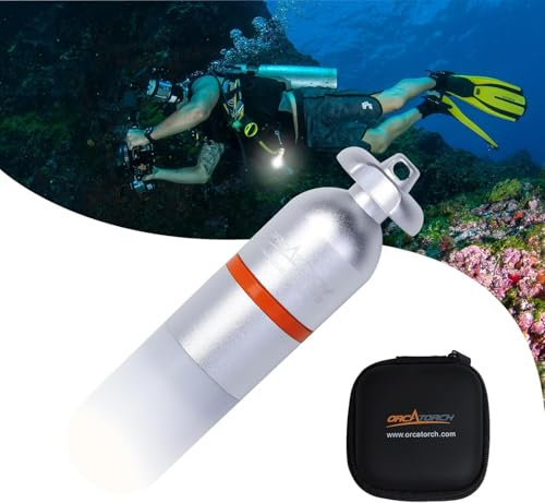 ORCATORCH SD01 Pro Mini Strobe Signal Licht Tauchen Beacon Tauchen Nacht Tauchen LED Marker Sicherheitslampe Firefly Tauchlampe mit AAA-Batterie, für 150M Unterwassertauchen (5 Farben Option)-Weiß