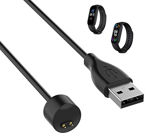 Caricatore compatibile con Xiaomi Mi Band 5 / Xiaomi Mi Band 6 / AmazFit Band 5 / Xiaomi Mi Band 7 - Cavo usb di ricambio 50cm Caricabatterie Addatore Cavetto di Ricarica PHONILLICO