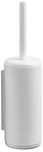 Zone Denmark Rim Klobürste Wand, Toilettenbürste, Bürstengarnitur mit Bürste und Halter fürs Badezimmer, Wandmontage, Durchm. 10 cm, Höhe 38,2 cm, Weiß