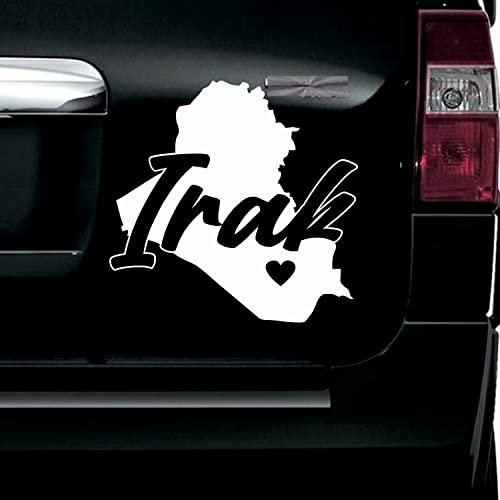 myrockshirt Irak Aufkleber ca. 15cm Umriss Karte Maps Land Land Farbe wählbar ohne Hintergrund Sticker Autoaufkleber