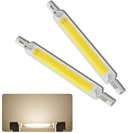 R7S LED 78mm Dimmbar 5W Birne, LED R7S Lamp Leuchtmittel Entspricht R7S 78mm 70W Halogenstab, R7S LED Glühbirnen Naturweiß 4000k 500LM, AC220V, 360 Grad Energiesparlampen, 2er-Pack
