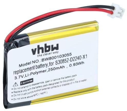 vhbw Akku Ersatz für Siemens V30145-K1310-X448 | S30852-D2240-X1 für schnurlos Festnetz Telefon (250 mAh, 3,7 V, Li-Ion)
