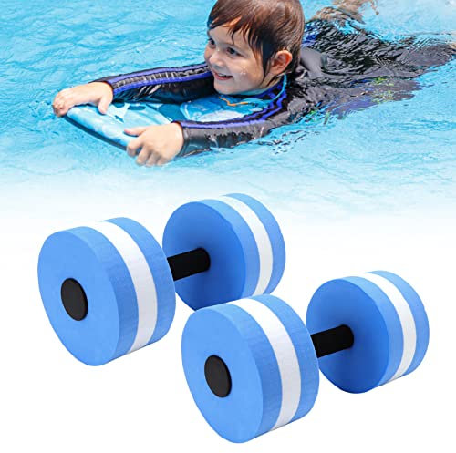 Luqeeg Aquatische Hanteln, 2er-Set Wassergymnastik-Hantel-Pool-Widerstand, Eva Schwimmende Wasserhanteln, Fitness-Langhanteln, Hand Bar Übungsgeräte für Männer Frauen Kinder Gewichtsverlust(Blau)