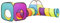 vidaXL Kinder Spielzelt Bällebad Kinderzelt Babyzelt Spielhaus Zelt mit Tunnel Tragetasche 3-in-1 Design für Indoor Outdoor Mehrfarbig 190x264x90cm