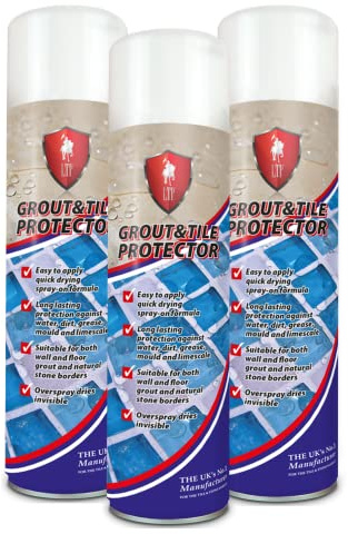 LTP Grout Sealer Tile Protector Spray Can Aerosol (600ml- 3Cans)