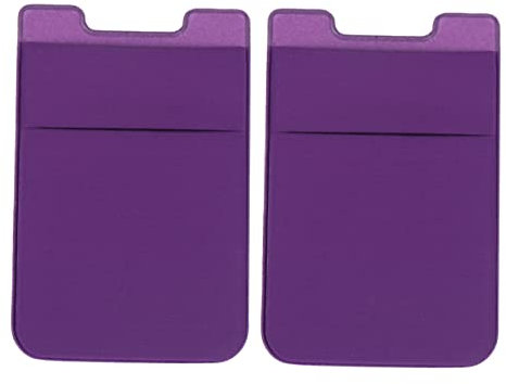 WOONEKY 2St - Patch Cell Phone Case Cell Back For Wallet On Double Adhesive Case Phone Card Coat Place Purple Holder Sticker