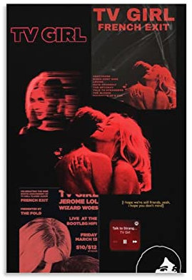 DUSUL TV Girl Who Really Cares 2016 Leinwand-Poster für Zimmer, ästhetische Wandkunst, 20 x 30 cm