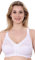 Gemm Bra - White Front Fastening Bra - Lace Non Padded Bras for Women - 40D