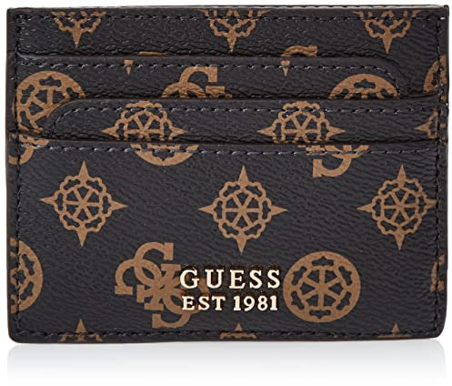 GUESS Laurel SLG Card Holder, Portafogli Donna, Logo Mocha, Unica