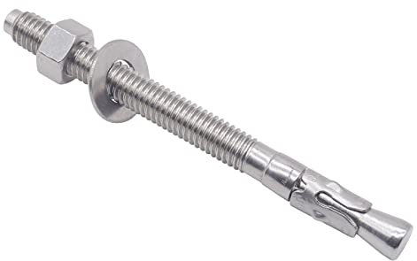 Horiznext 3/8 x 4-1/2 Wedge Anchor, for Cement and Concrete only, Stainless Steel Screws and lag Bolts ( 30 pcs)