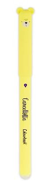 Colourbook Penne gel cancellabili Cancellotta - Inchiostro viola Orsetto Lime