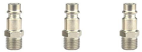 WADY Nipplo per aria compressa Con filettatura esterna(1/4”), raccordi aria compressa 3 pz Euro Air Attacco Rapido, Attacco Rapido Aria Compressa per Raccordo Tubo Accoppiamenti Compressore Tubo Aria