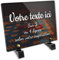 Placa funeraria rectangular personalizable en plexi patrón alfombra y joyas, diferentes tamaños, grosor 6 mm, personalizado en varias líneas 20x15 cm