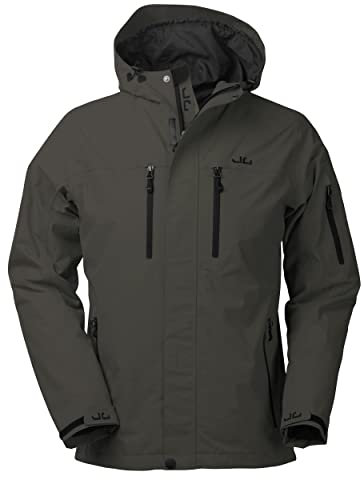 Jeff Green Herren Atmungsaktive wasserdichte Outdoor Funktionsjacke Harstad 12.000mm Wassersäule, Größe:L, Farbe:Steel
