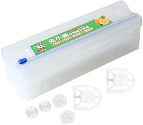 Cling Film Dispenser, Plastic Refillable Cling Wrap Dispenser Cutter Food Wrap Dispenser, Reusable Cling Film/wax Paper/foil Dispenser