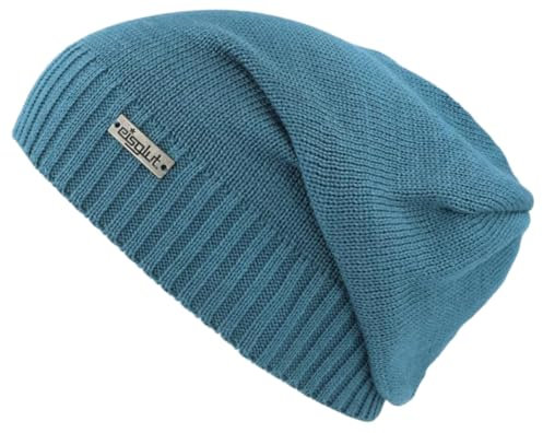 Eisglut Unisex Rocketo Cotton Strickmütze/Made IN Germany, Petrol, One Size