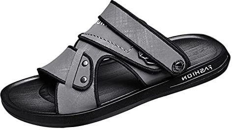 Sandales Homme Cuir - Sandales de randonnée pour hommes, marche pour hommes avec soutien de la voûte plantaire,Sandales de plage sportives de récupération orthopédique avec sangle ajustable