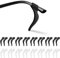 Qufiiry 16 Paia Ferma Occhiali, Ferma Occhiali in Silicone, Occhiali Antiscivolo Gancio, Antiscivolo Reggi Occhiali, per Occhiali, Occhiali da Sole, Occhiali da Vista(Nero e Trasparente)