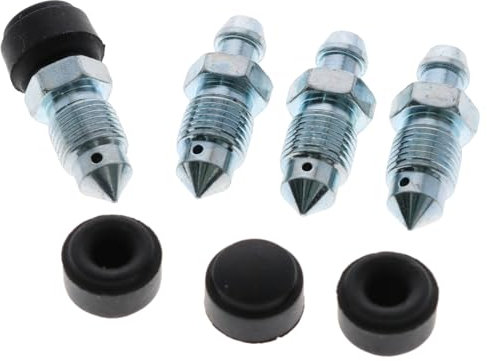 4X Bremssattel Entlüfterschraube Entlüftungsventile M10x1x30 mit Kappen