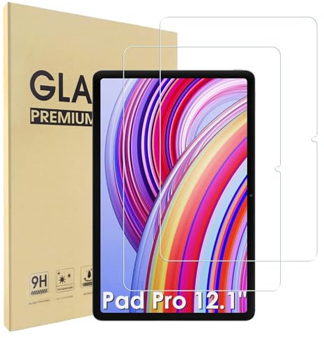 Hianjoo 2 Piezas Protector de Pantalla Compatible con Xiaomi Redmi Pad 2 Pro/Pad Pro 5G/4G / Poco Pad 12.1, Premium Cristal Tablet Salvapantallas Vidrio Templado 9H Dureza Alta Claridad