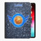Schutzhülle für Amazon und Kindle Tablets, Fire HD 7, 8, 10, Paperwhite, Basketball-Stern-Galaxie-Design mit Initialen, Name, 360° drehbar, PU-Leder, seitlich aufklappbar, personalisierbar